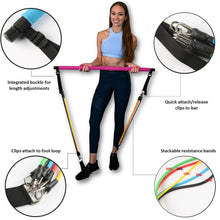 Load image into Gallery viewer, Fitness Yoga Pilates Bar Portable Gym Accessories Sport Elastic Bodybuilding Resistance Bands For Home Trainer Workout Equipment