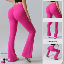 Load image into Gallery viewer, Hip-lift Yoga Flared Pants Fitness Sports Wide Leg High Waist Quick Dry Trousers Womens Clothing