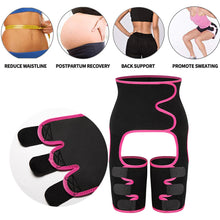 Load image into Gallery viewer, Sweat High Waist Thigh Trimmer Butt Lifter Shapewear Belt 3 In 1 Adjustable Belt