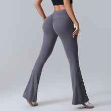 Load image into Gallery viewer, Hip-lift Yoga Flared Pants Fitness Sports Wide Leg High Waist Quick Dry Trousers Womens Clothing